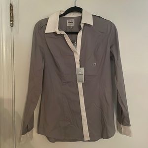 NWT Express Top Size M in Gray & White